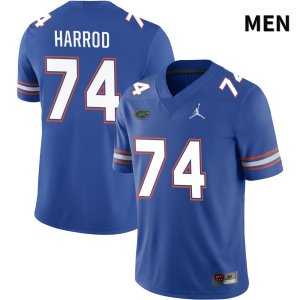 Men's Florida Gators #74 Will Harrod NCAA Jordan Brand Royal NIL 2022 Authentic Stitched College Football Jersey OPB3862IO